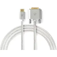 Ginza.se Cable Hdmi Cctb34800al20 Hdmi-dvi-d 24+1 Pines Macho 2560x1600 Blindado Trenzado Oro 2 M