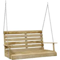 vidaXL Banco columpio de 110 cm, fabricado con madera de pino tratada