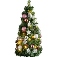 Eglo LED Weihnachtsbaum Kunsttanne Weihnachtskugeln Noel 65cm für 3 x AA Batterien Timer