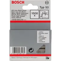 Bosch Accesorios Grapas tipo 53 de acero inoxidable, anchura de 11,4 mm, longitud de 10 mm, cantidad por paquete: 1.000 unidades