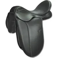 Waldhausen Silla de doma Economic, color: negro, talla: 17,5"/44 cm
