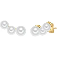 Valero Pearls Pendientes oro / blanco perla