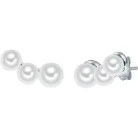 Valero Pearls Pendientes plata / blanco perla