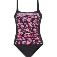 LASCANA Traje de baño naranja / rosa / negro / blanco