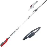 Einhell Tijera/sierra eléctrica para setos GC-HC 90/2046 T (rojo/negro, 900 vatios, 2 en 1: tijera de seto telescópica y podadora de altura)