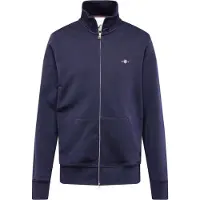 Gant para hombre. 2008006 Sudadera Shield con cremallera marino (S), Casual, Algodón, Manga larga, outlet 2026.