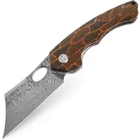 Bestech Skirmish - Damascus - G10, negro, naranja
