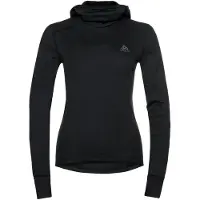 Odlo - Women's BL Top With Facemask L/S Active Warm Eco - Ropa interior fibra sintética size M, negro