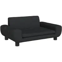 vidaXL Cama para perros, color negro, 70x45x33 cm, de terciopelo