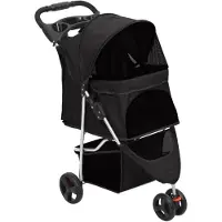 vidaXL Carro para perros plegable, color negro, 80x46x98 cm, fabricado en tejido Oxford