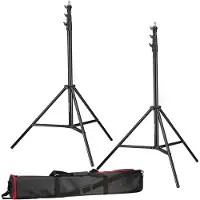 Bresser 2 soportes de luz BR-TP280 Pro de 280 cm + funda