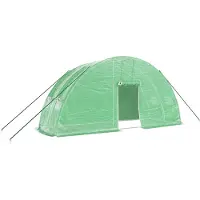 vidaXL Invernadero de acero, color verde, marca , superficie de 12 m², dimensiones 6x2x2,85 metros