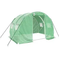 vidaXL Invernadero de acero, color verde, marca , superficie de 6 m², dimensiones 3x2x2 metros