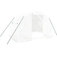 vidaXL Invernadero con estructura de acero, blanco, 6 m², 3x2x2 m