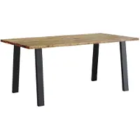 vidaXL Mesa de comedor, 150x90x75 cm, madera maciza de acacia