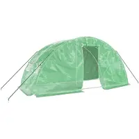 vidaXL Invernadero de acero, color verde, marca , superficie de 10 m², dimensiones 5x2x2,3 metros
