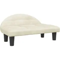 vidaXL Cama para perros, color crema, 70x52x30 cm, de terciopelo