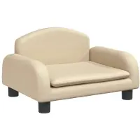 vidaXL Cama para perros, color crema, 50x40x30 cm, tela