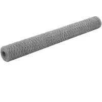 vidaXL Valla de alambre, acero galvanizado, 25 x 1,2 m, color plateado
