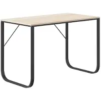 vidaXL Escritorio para ordenador, color y aspecto roble, 110x60x73 cm, material de madera