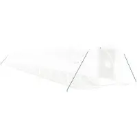 vidaXL Invernadero con estructura de acero, color blanco, 66 m², dimensiones 22x3x2 metros