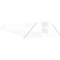 vidaXL Invernadero con estructura de acero, color blanco, 80 m², dimensiones 20x4x2 metros