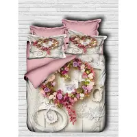L'essentiel Maison L'Essentiel, Juego de ropa de cama para el hogar, modelo PRL1227, color rosa. Incluye: funda de edredón y fundas de almohada. Material: 100% microfibra de poliéster