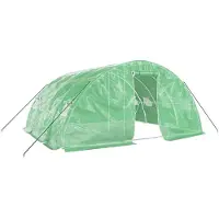 vidaXL Invernadero de acero, color verde, 20 m², 5x4x2,3 m ()