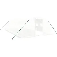 vidaXL Invernadero con estructura de acero, color blanco, 32 m², dimensiones 8x4x2 metros