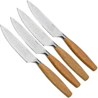 Boska Oslo+ 320031 roble, juego de cuchillos para carne de 4 piezas