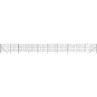 vidaXL Valla de alambre galvanizada, color verde, 1,8 x 25 metros