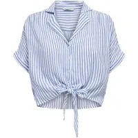 ONLY Blusa 'ONLPaula' azul oscuro / blanco