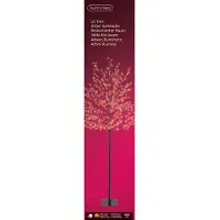 Lumineo Árbol de luces LED Lumineo, color blanco y , con temporizador, 150 cm, luz blanca cálida
