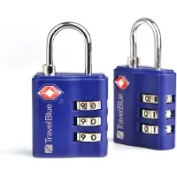 Travel-Blue Candado Para Maleta Aprobado Por La Tsa Con Combinación De 3 Dígitos Paquete De 2