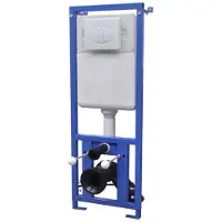 vidaXL : Cisterna empotrada para inodoro de pared, 11 litros, 41x14x(110–125) cm