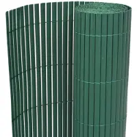 vidaXL Valla para jardín, de doble cara, PVC, 90 x 300 cm, color verde