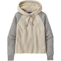 Patagonia - Women's Rec. Wool-Blend Hooded Pullover Sweater - Sudadera size S, beige/gris