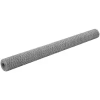 vidaXL Valla de alambre, acero galvanizado, 25 x 1,5 m, color plateado