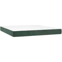 vidaXL Colchón de muelles ensacados, firmeza media, color verde oscuro, 180x200x20 cm, funda de terciopelo