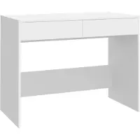 vidaXL Escritorio blanco de 101x50x76,5 cm, fabricado en material de madera