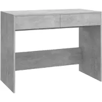 vidaXL Escritorio gris hormigón de , 101 x 50 x 76,5 cm, fabricado en material de madera