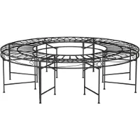 vidaXL , mesa redonda Baumbank, diámetro 160 cm, color negro, acero