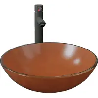 vidaXL : Lavabo de baño con grifo y desagüe, color marrón