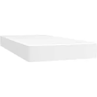 vidaXL Colchón de muelles ensacados, firmeza media, color blanco, 90x200x20 cm, funda de cuero sintético