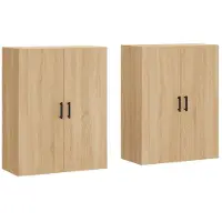 vidaXL Armarios de pared, 2 unidades, roble Sonoma, 69,5 x 34 x 90 cm