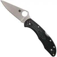 Spyderco Navaja Delica 4, FRN, Flat Ground, negro