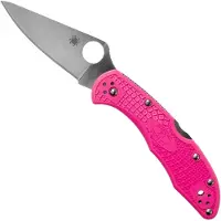 Spyderco Navaja Delica 4, FRN, Flat Ground, pink