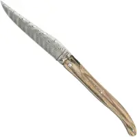 Laguiole En Aubrac Le Perlé 12 cm L0512WA6J3DB Balbach Damast Full Handle madera de haya