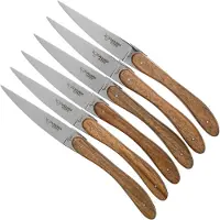 Laguiole En Aubrac Ecir juego de cuchillos para carne 6-unidades de madera de nogal