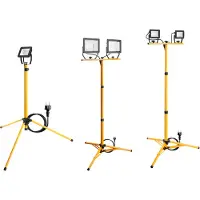 Goobay 57844, foco LED para construcción con trípode telescópico, 30 W, 2550 lúmenes, luz blanca neutra (4000 K), apto para uso en interiores y exteriores (IP65)